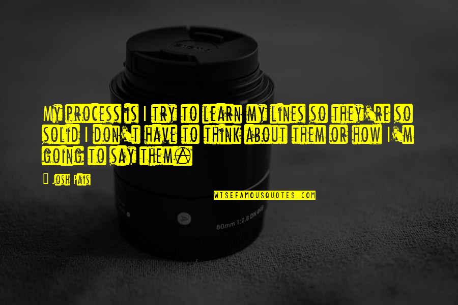 Ilheus Canela Quotes By Josh Pais: My process is I try to learn my Ilheus Canela Quotes By Josh Pais: My process is I try to learn my