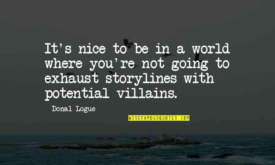 I'll Always Be Here For You Friendship Quotes By Donal Logue: It's nice to be in a world where