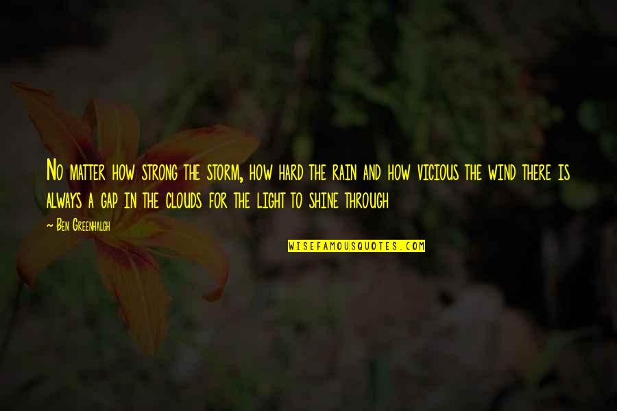I'll Always Shine Quotes By Ben Greenhalgh: No matter how strong the storm, how hard
