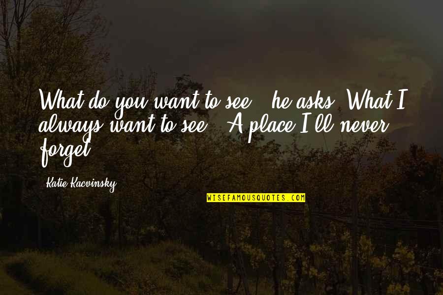 I'll Always Want You Quotes By Katie Kacvinsky: What do you want to see?" he asks.