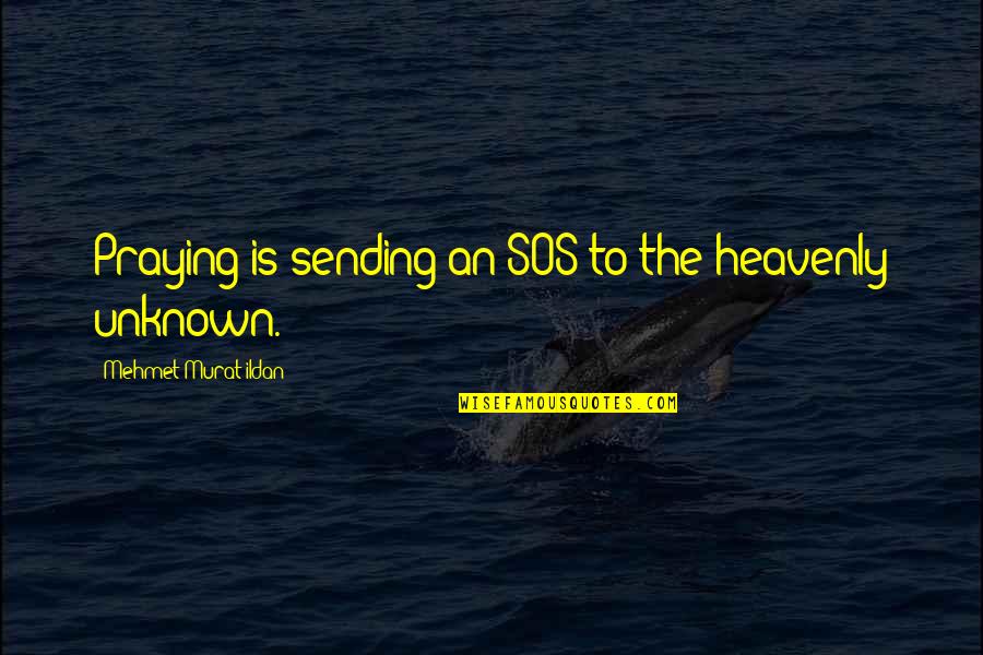 I'll Be Praying For You Quotes By Mehmet Murat Ildan: Praying is sending an SOS to the heavenly