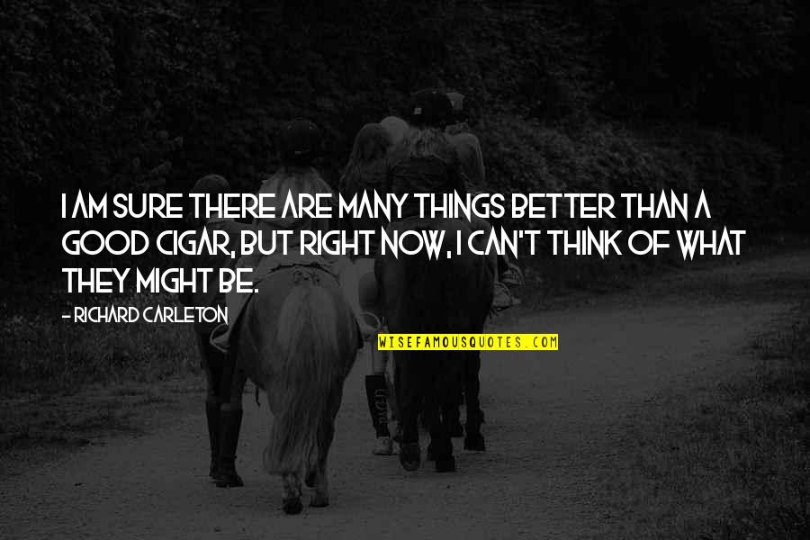 I'll Be Right There Quotes By Richard Carleton: I am sure there are many things better