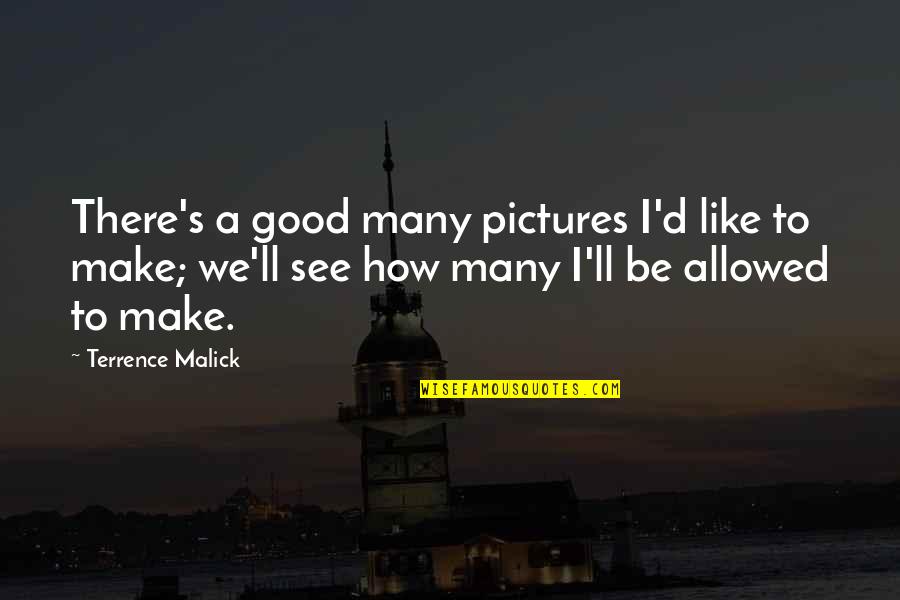 I'll Be There Quotes By Terrence Malick: There's a good many pictures I'd like to