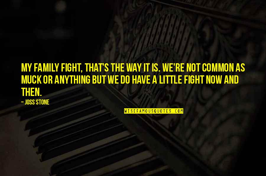 I'll Do Anything For My Family Quotes By Joss Stone: My family fight, that's the way it is. I'll Do Anything For My Family Quotes By Joss Stone: My family fight, that's the way it is.