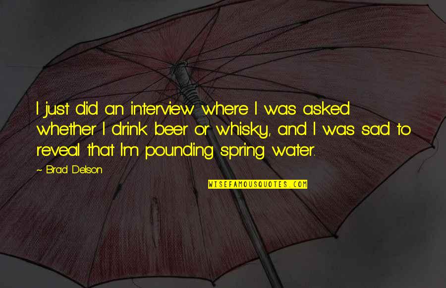I'll Drink To That Quotes By Brad Delson: I just did an interview where I was I'll Drink To That Quotes By Brad Delson: I just did an interview where I was
