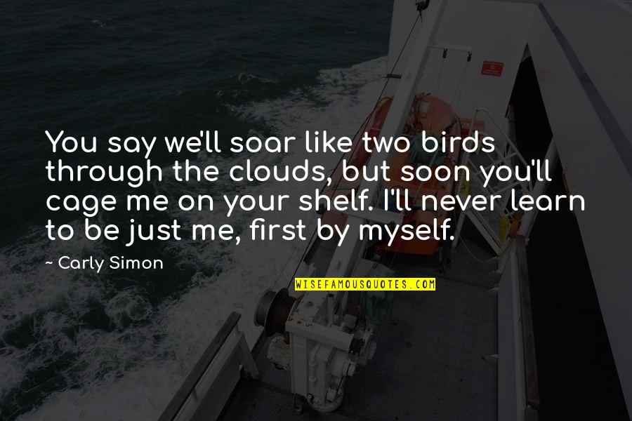 I'll Never Be Like You Quotes By Carly Simon: You say we'll soar like two birds through