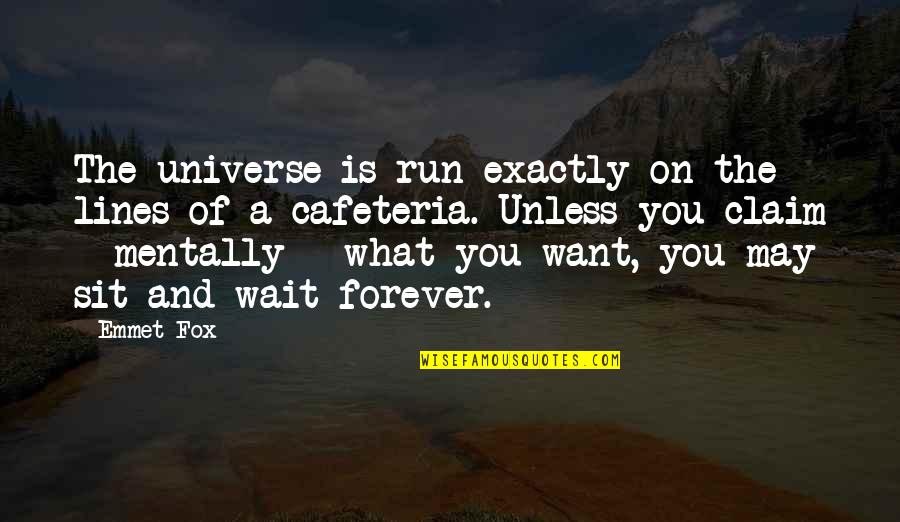 I'll Wait Forever Quotes By Emmet Fox: The universe is run exactly on the lines