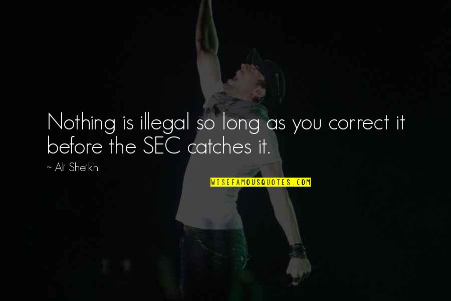 Illegal Quotes By Ali Sheikh: Nothing is illegal so long as you correct
