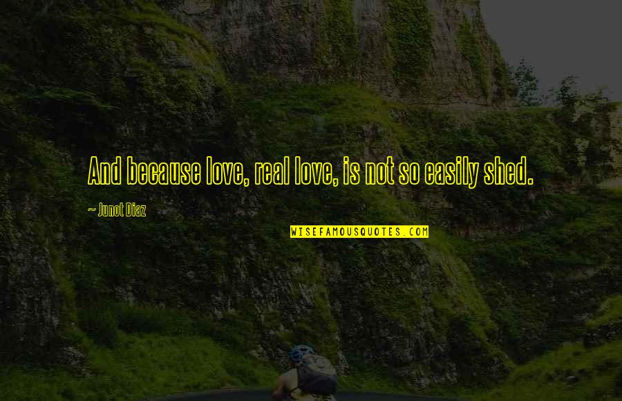 Iller Creek Quotes By Junot Diaz: And because love, real love, is not so Iller Creek Quotes By Junot Diaz: And because love, real love, is not so