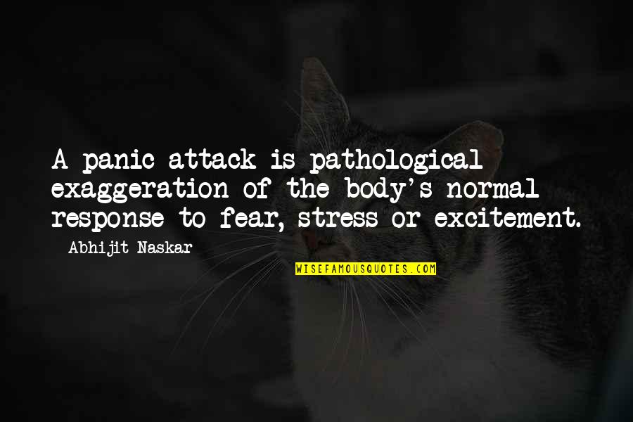 Illness Quotes By Abhijit Naskar: A panic attack is pathological exaggeration of the