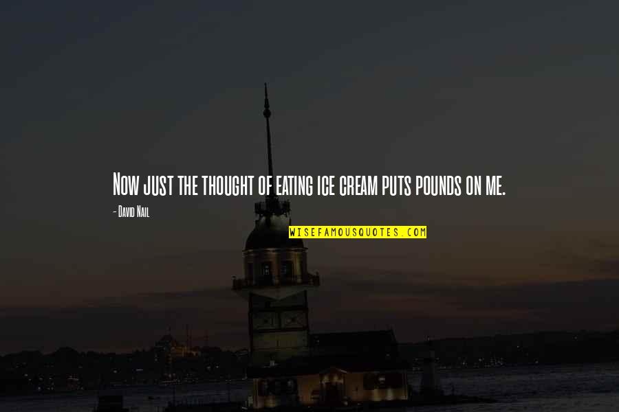 Illumina Stock Quote Quotes By David Nail: Now just the thought of eating ice cream