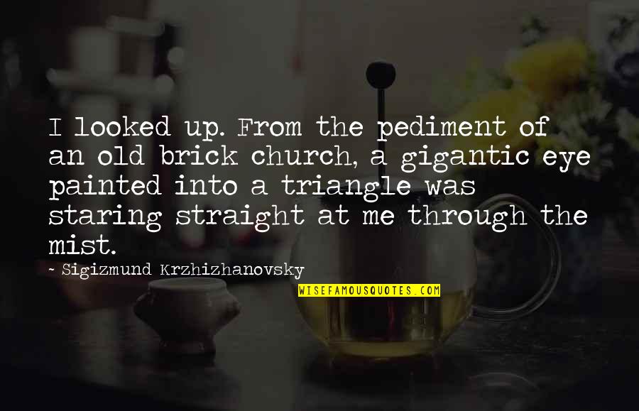 Illuminati Best Quotes By Sigizmund Krzhizhanovsky: I looked up. From the pediment of an Illuminati Best Quotes By Sigizmund Krzhizhanovsky: I looked up. From the pediment of an
