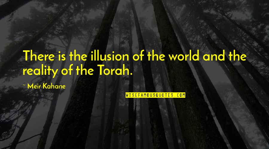 Illusion And Reality Quotes By Meir Kahane: There is the illusion of the world and