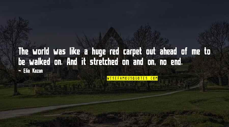 Illusionists Bracers Quotes By Elia Kazan: The world was like a huge red carpet