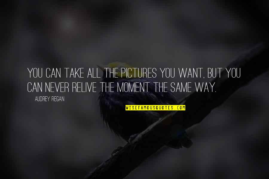 Ilone Hufstetler Quotes By Audrey Regan: You can take all the pictures you want,