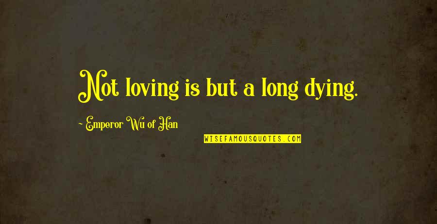 Ilsa Hermann In Book Thief Quotes By Emperor Wu Of Han: Not loving is but a long dying. Ilsa Hermann In Book Thief Quotes By Emperor Wu Of Han: Not loving is but a long dying.