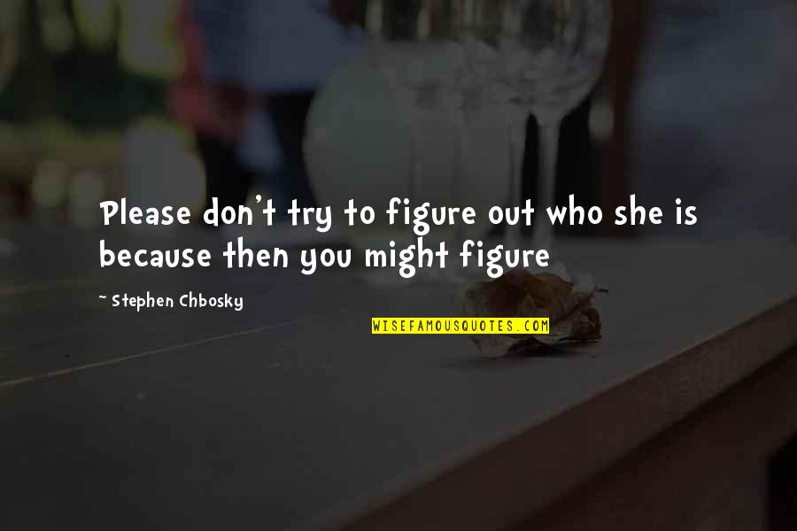 Iluso Ricardo Quotes By Stephen Chbosky: Please don't try to figure out who she