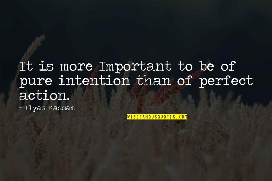 Ilyas Kassam Quotes By Ilyas Kassam: It is more Important to be of pure