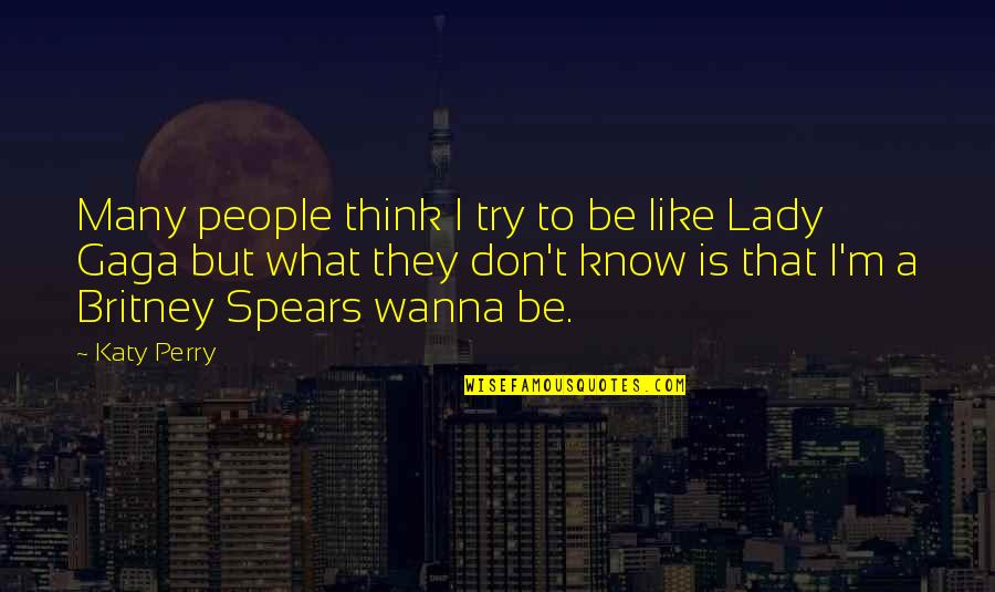 I'm A Lady Quotes By Katy Perry: Many people think I try to be like