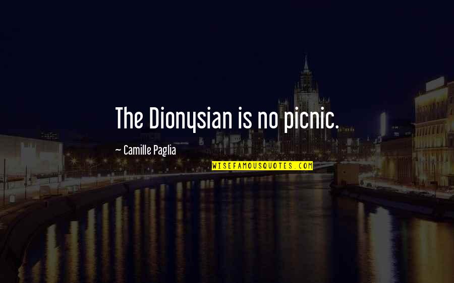 Im A Little Bit Of Everything Quotes By Camille Paglia: The Dionysian is no picnic.