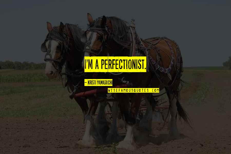 I'm A Perfectionist Quotes By Kristi Yamaguchi: I'm a perfectionist.