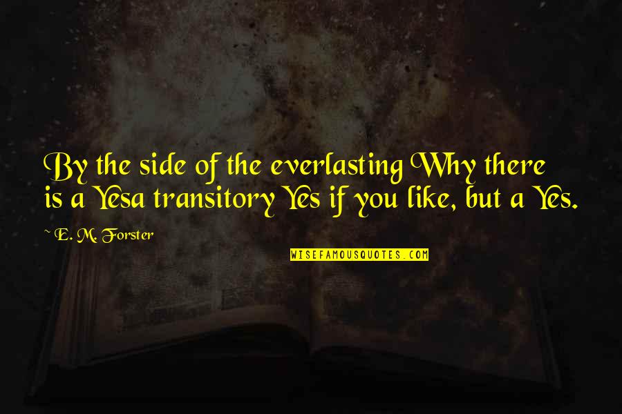 I'm A Playa Quotes By E. M. Forster: By the side of the everlasting Why there