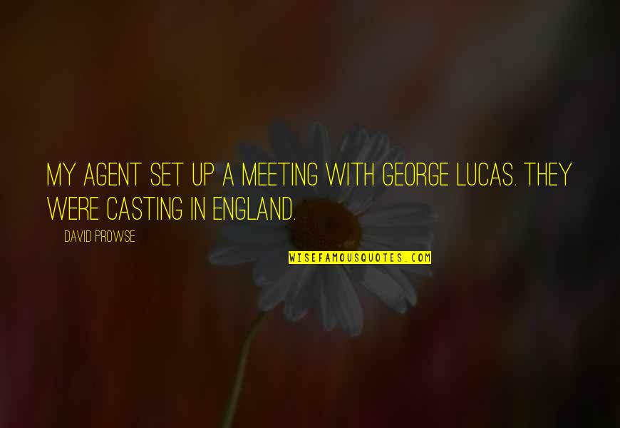 I'm A Typical Girl Quotes By David Prowse: My agent set up a meeting with George