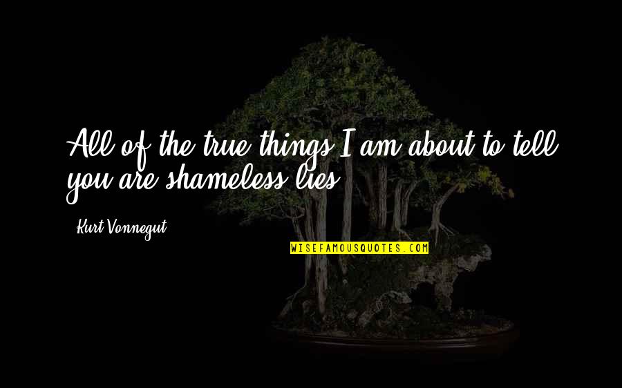 I'm All About You Quotes By Kurt Vonnegut: All of the true things I am about