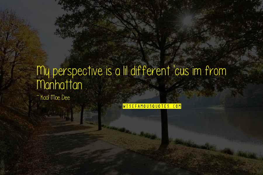 Im All In Quotes By Kool Moe Dee: My perspective is a lil different 'cus im