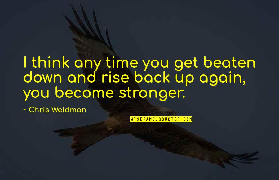 I'm Back And Stronger Than Ever Quotes By Chris Weidman: I think any time you get beaten down