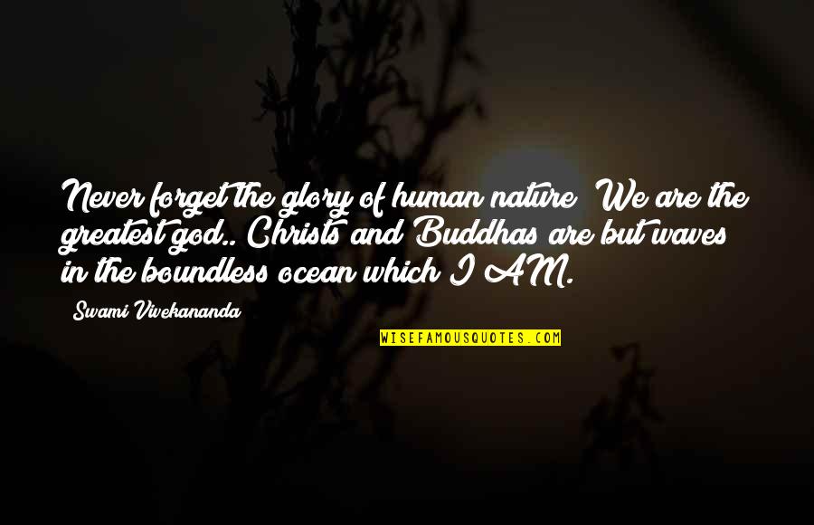 Im Better Today Quotes By Swami Vivekananda: Never forget the glory of human nature! We Im Better Today Quotes By Swami Vivekananda: Never forget the glory of human nature! We