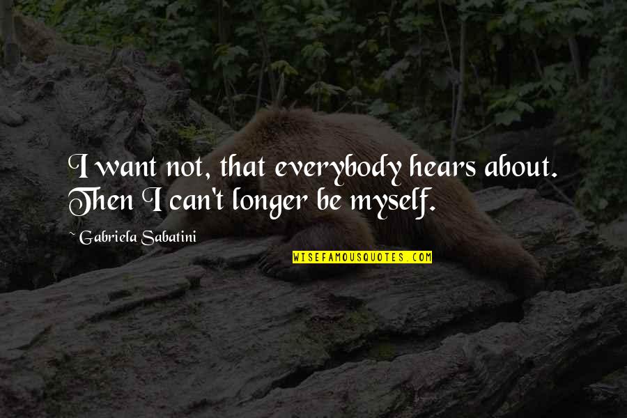 Im Blind Quotes By Gabriela Sabatini: I want not, that everybody hears about. Then Im Blind Quotes By Gabriela Sabatini: I want not, that everybody hears about. Then