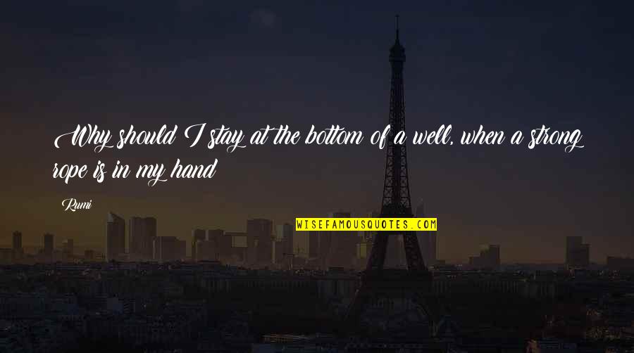 I'm Changing My Life Quotes By Rumi: Why should I stay at the bottom of