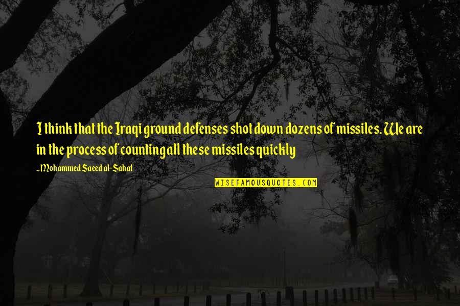 I'm Counting On You Quotes By Mohammed Saeed Al-Sahaf: I think that the Iraqi ground defenses shot