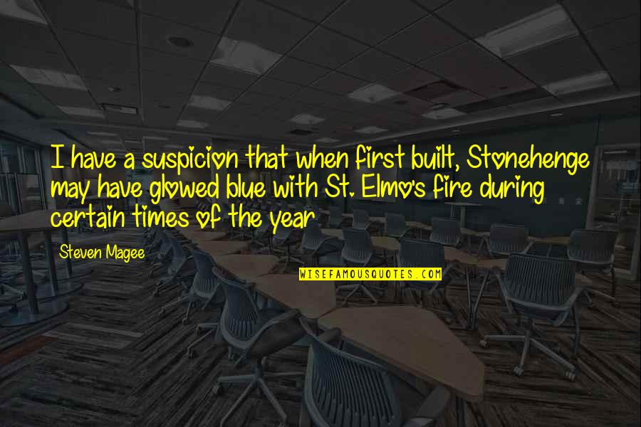 I'm Glowing Quotes By Steven Magee: I have a suspicion that when first built,