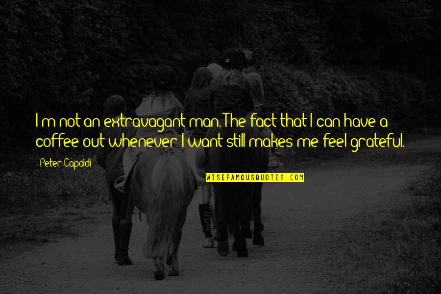 I'm Grateful To Have You Quotes By Peter Capaldi: I'm not an extravagant man. The fact that