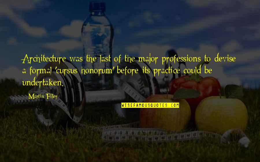 I'm Happy Thanks To You Quotes By Martin Filler: Architecture was the last of the major professions