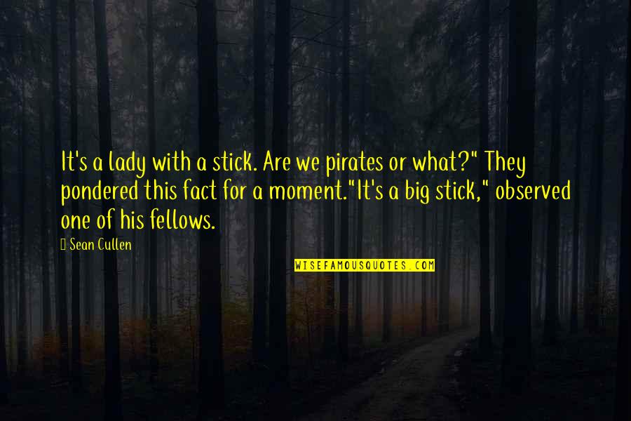 I'm His Lady Quotes By Sean Cullen: It's a lady with a stick. Are we