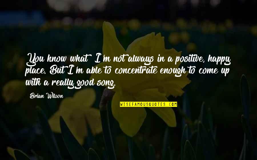 I'm In A Happy Place Quotes By Brian Wilson: You know what? I'm not always in a