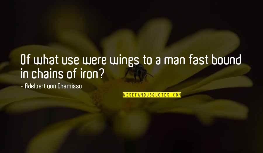 I'm Iron Man Quotes By Adelbert Von Chamisso: Of what use were wings to a man