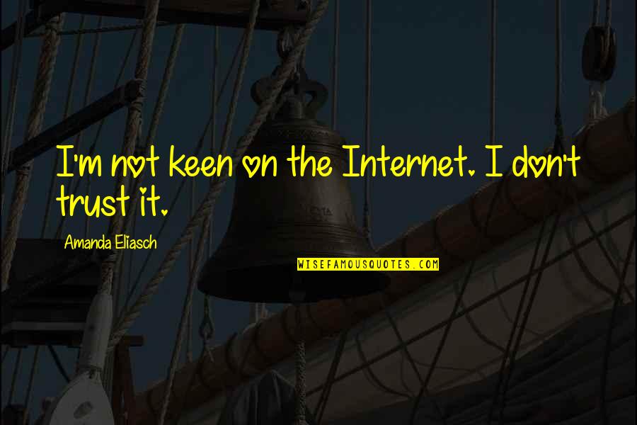 I'm Keen Quotes By Amanda Eliasch: I'm not keen on the Internet. I don't