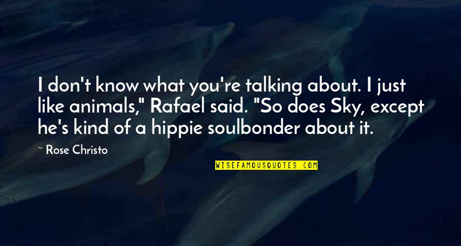 I'm Like A Rose Quotes By Rose Christo: I don't know what you're talking about. I