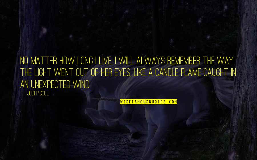 I'm Like A Wind Quotes By Jodi Picoult: No matter how long I live, I will