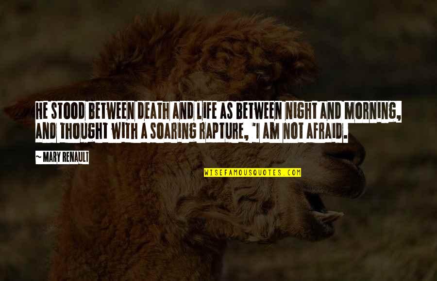I'm Not Afraid Death Quotes By Mary Renault: He stood between death and life as between