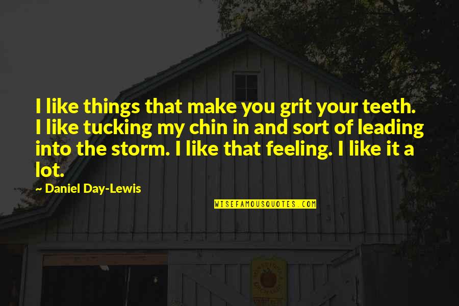 I'm Not Feeling This Day Quotes By Daniel Day-Lewis: I like things that make you grit your