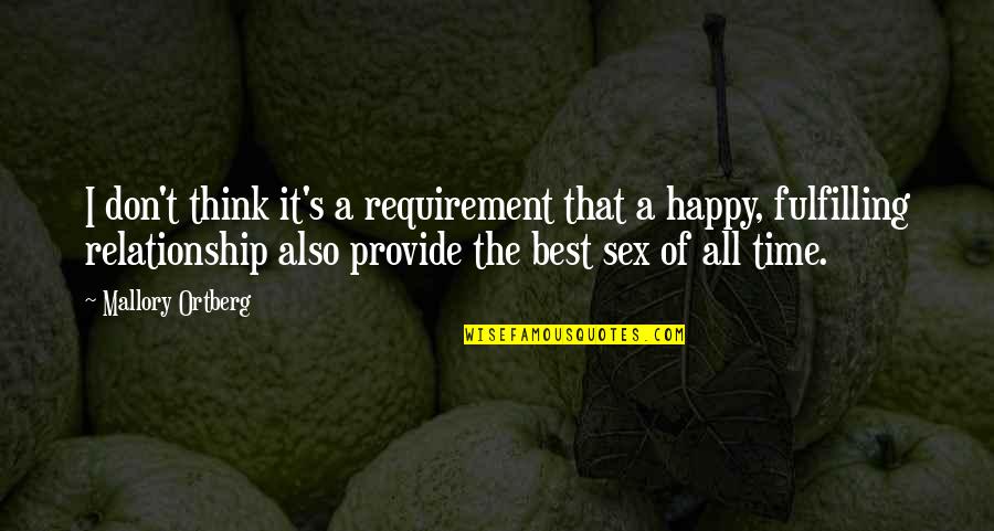 I'm Not Happy In My Relationship Quotes By Mallory Ortberg: I don't think it's a requirement that a