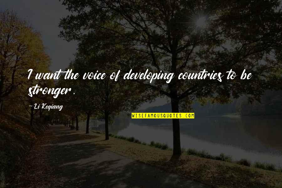 I'm Not Mad I'm Hurt Quotes By Li Keqiang: I want the voice of developing countries to