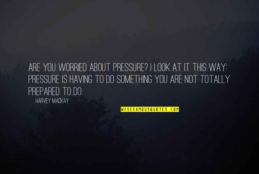 I'm Not Worried About You Quotes By Harvey MacKay: Are you worried about pressure? I look at