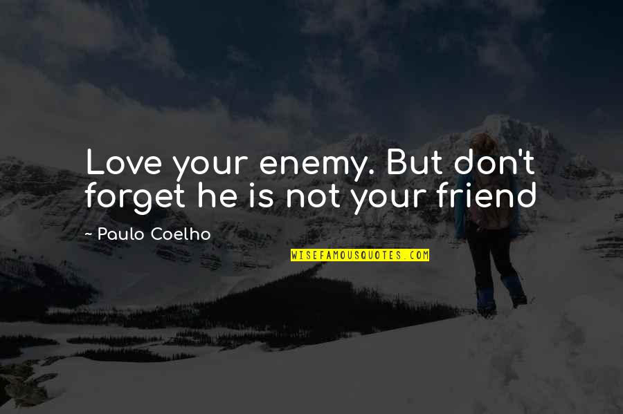 I'm Not Your Friend Quotes By Paulo Coelho: Love your enemy. But don't forget he is