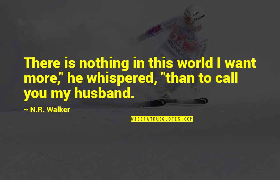 I'm Nothing To You Quotes By N.R. Walker: There is nothing in this world I want